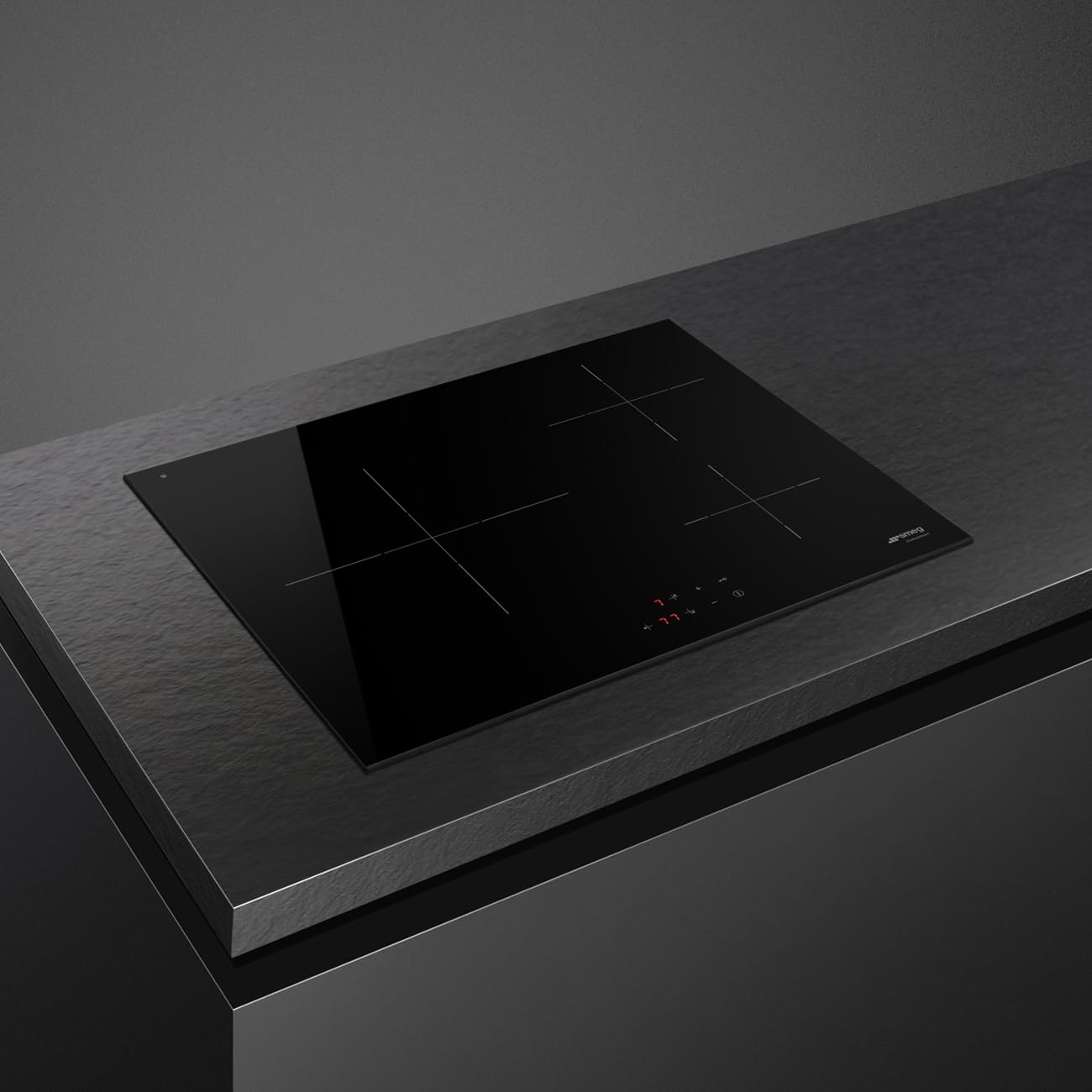 Induction Hob With 3 Heating Zones 7200W 60cm Black